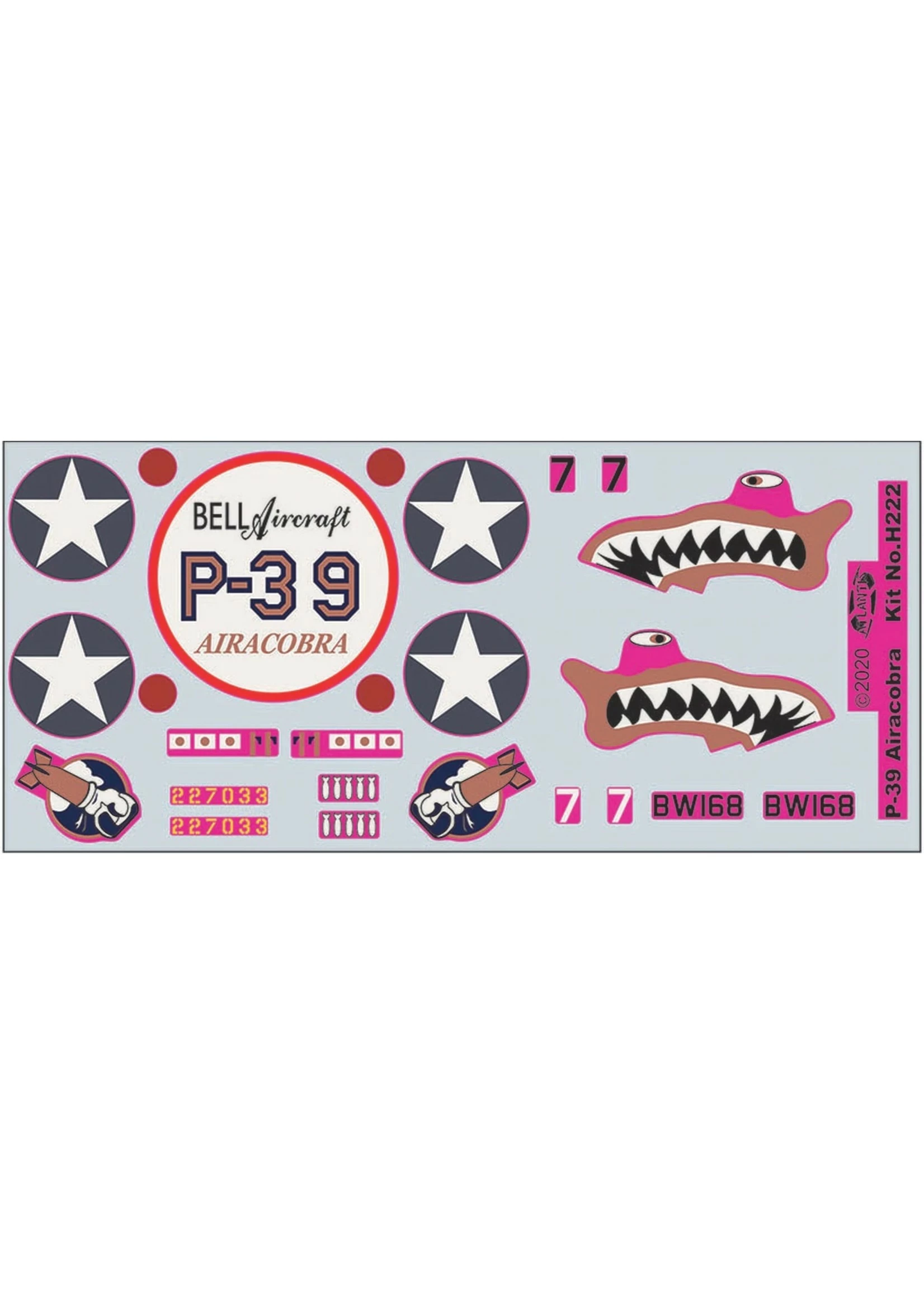 ATLANTIS 222 - P-39 Aircobra Shark Mouth With Swivel Stand - Image 5