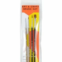 Atlas Brush Co. 1004PS - Camel/Sable 4 Piece Round/Flat Brush Set