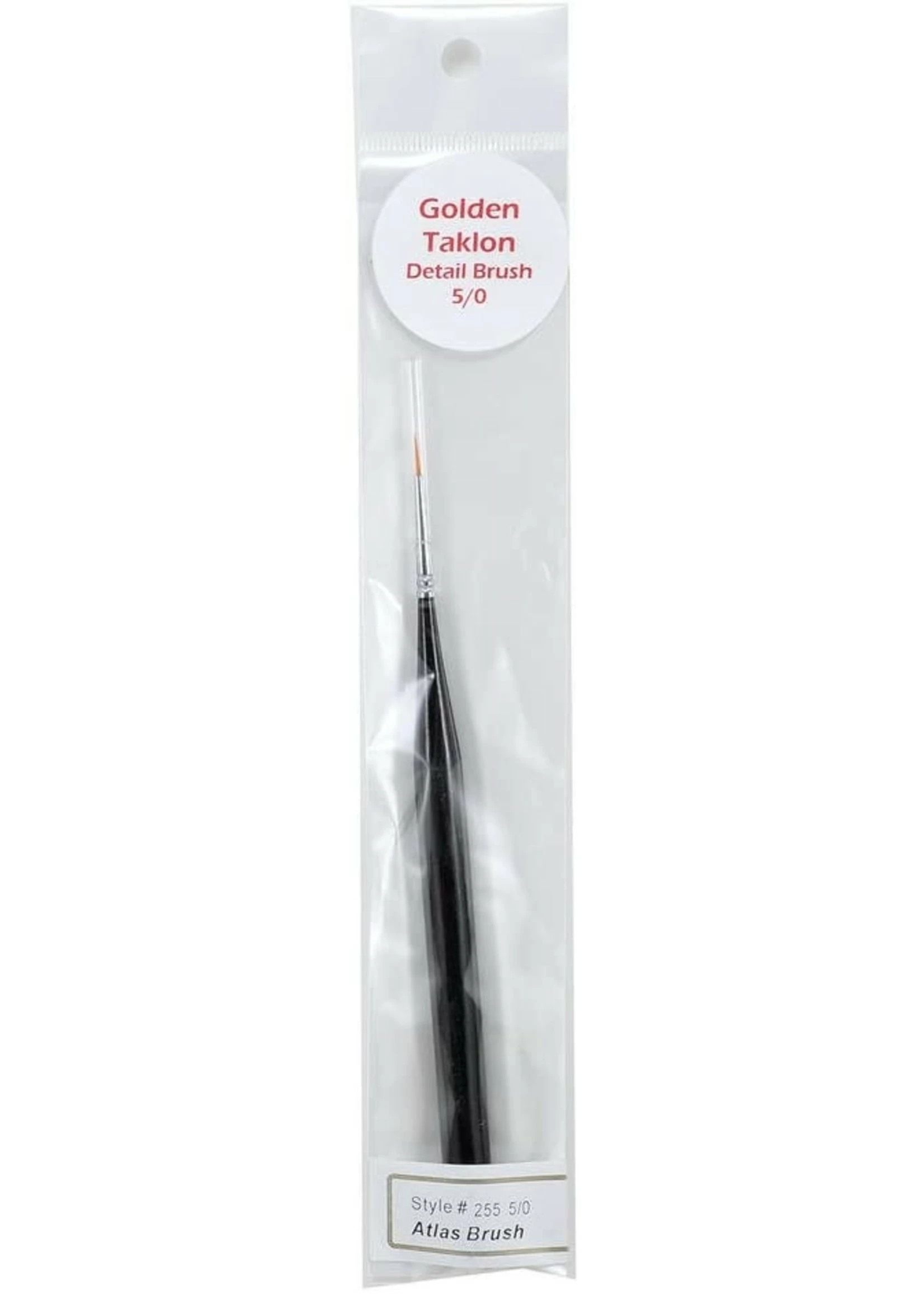 Atlas Brush Co. 255 5/0 - Golden Taklon Ultra Detail Brush - Image 2