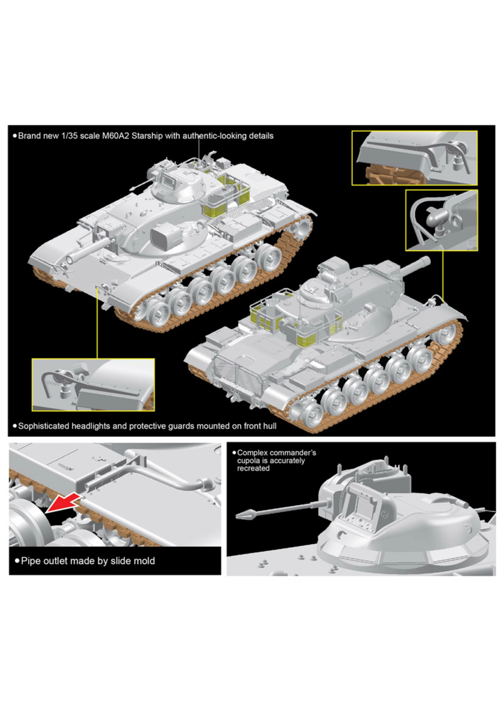 Dragon Models 3562 - 1/35 M60A2 Starship - Smart Kit - Image 2