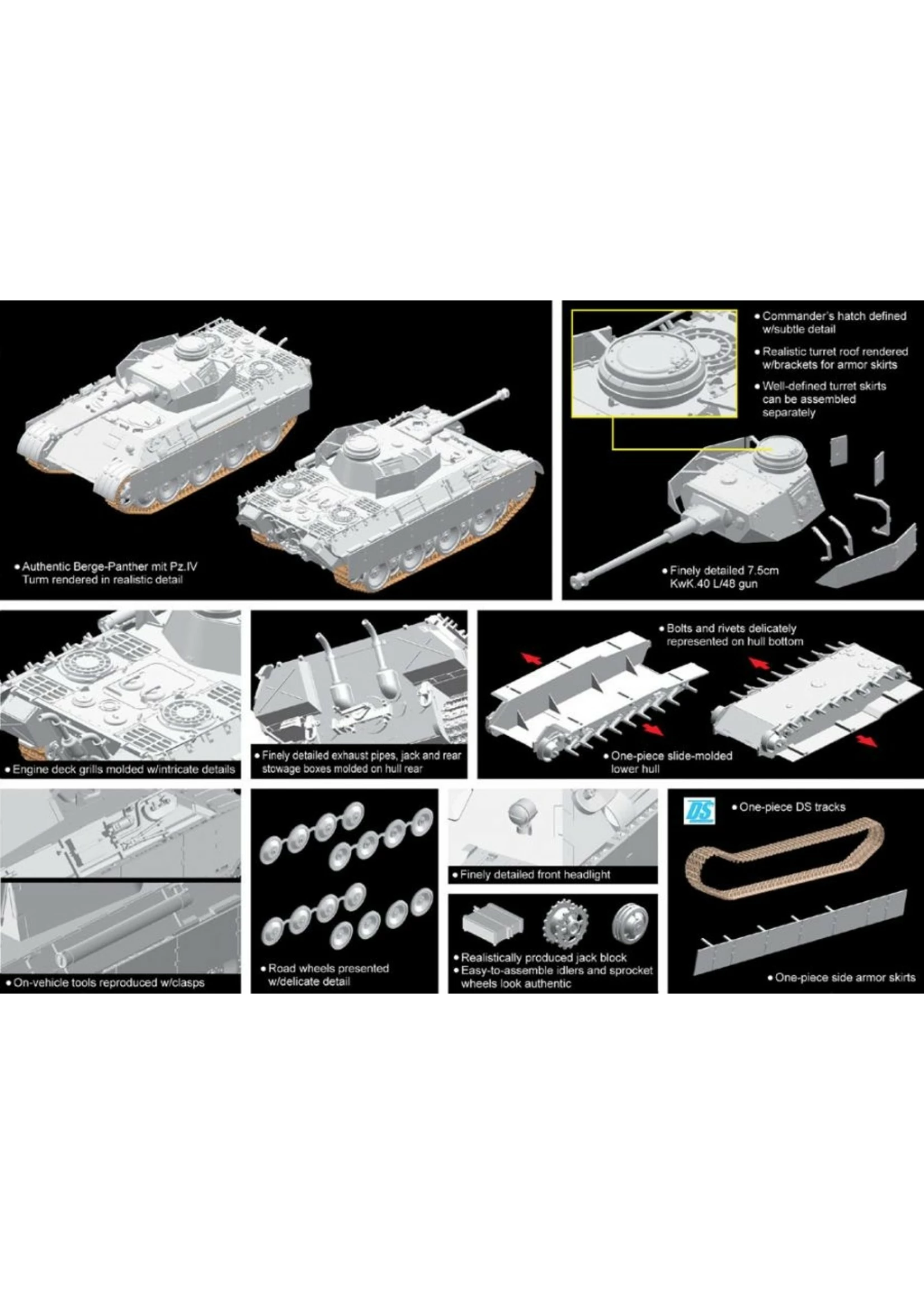 Dragon Models 7508 - 1/72 Berge-Panther Mit Pz.Kpfw.IV Turm - Image 2