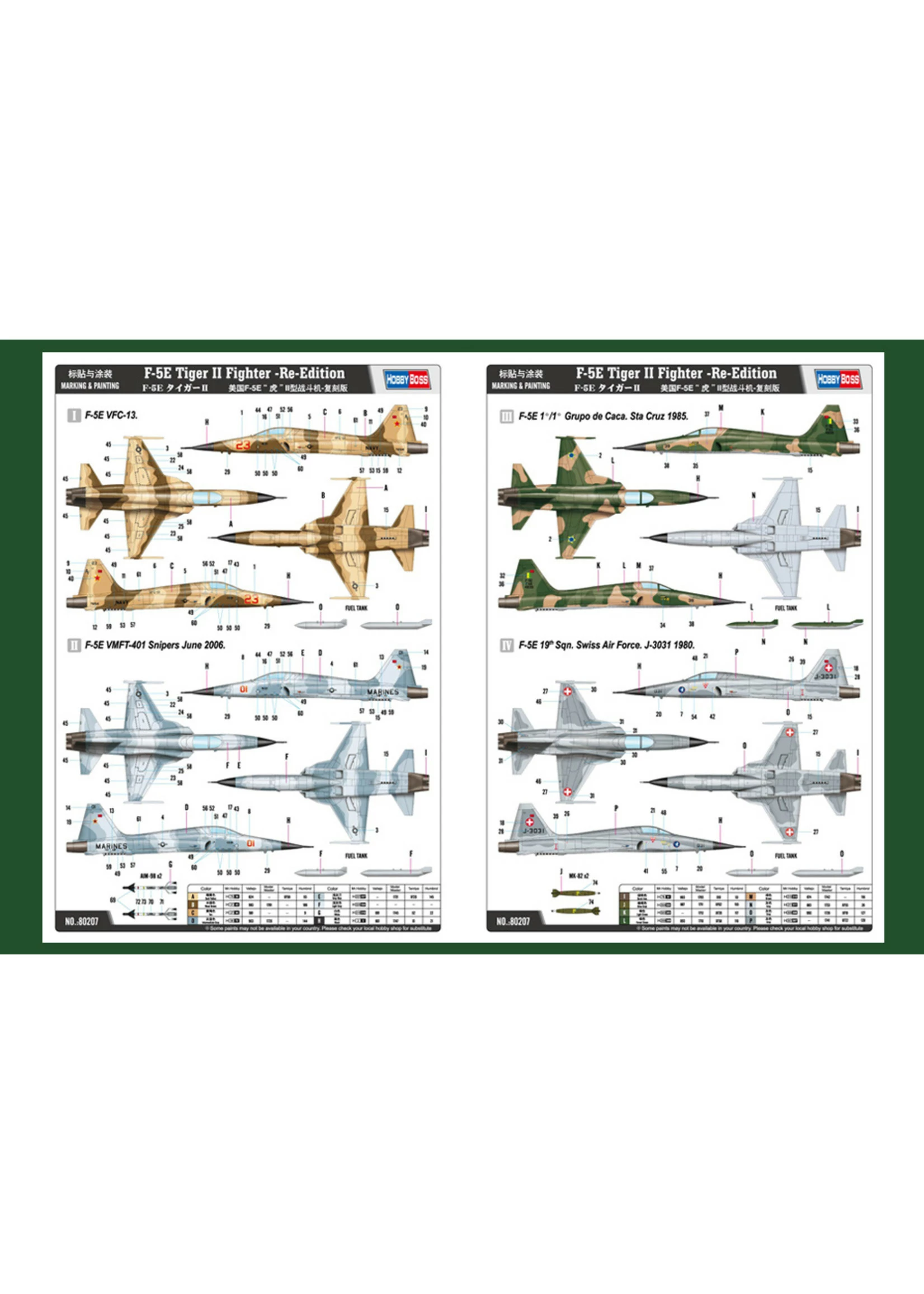 Hobby Boss 80207 - 1/72 F-5E Tiger II Fighter - Image 2