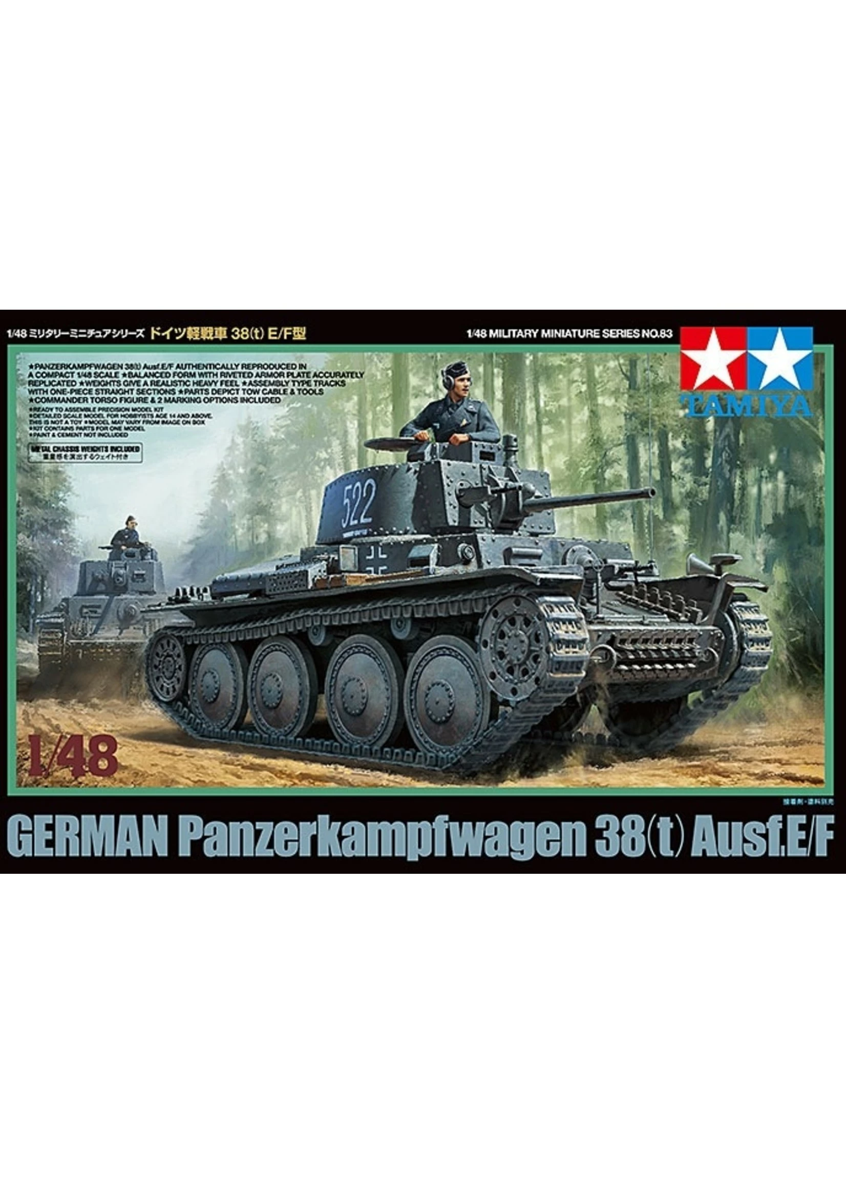 Tamiya 32583 - 1/48 German Panzer 38(t) Ausf. E/F