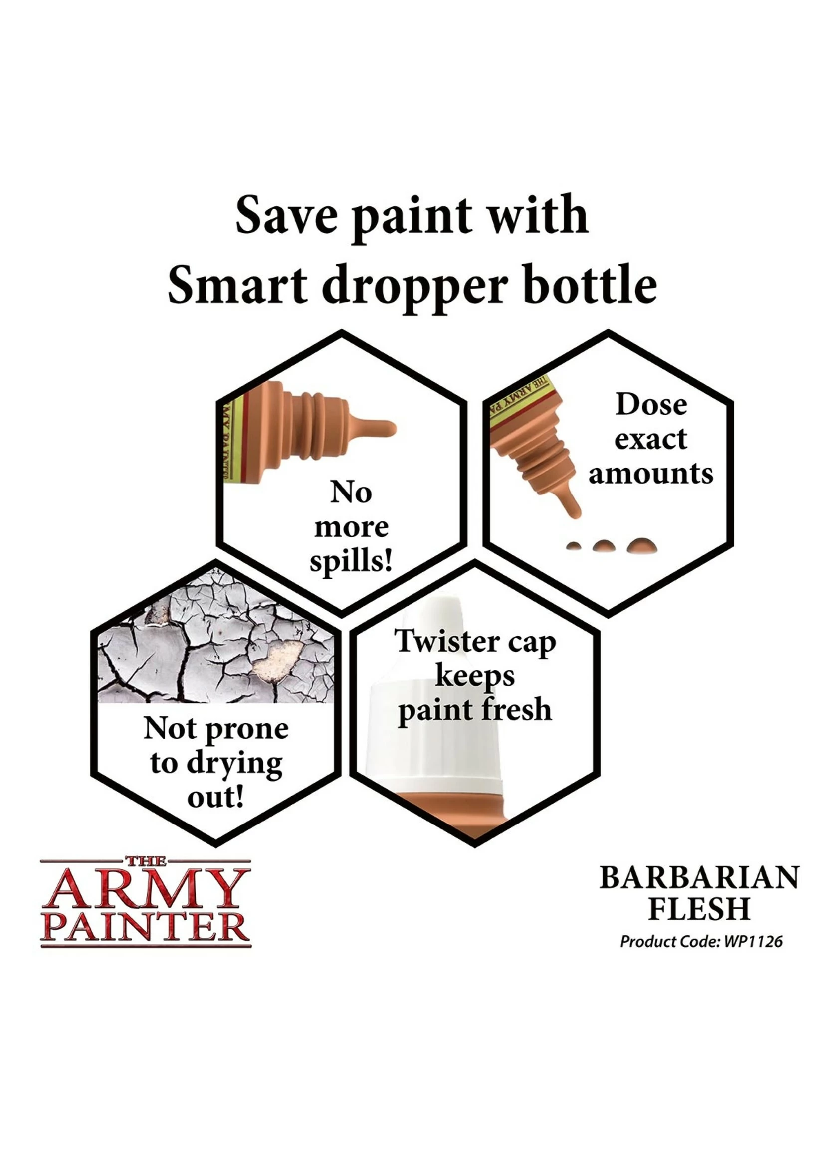 The Army Painter WP1126 - Barbarian Flesh 18ml Acrylic Paint - Image 3