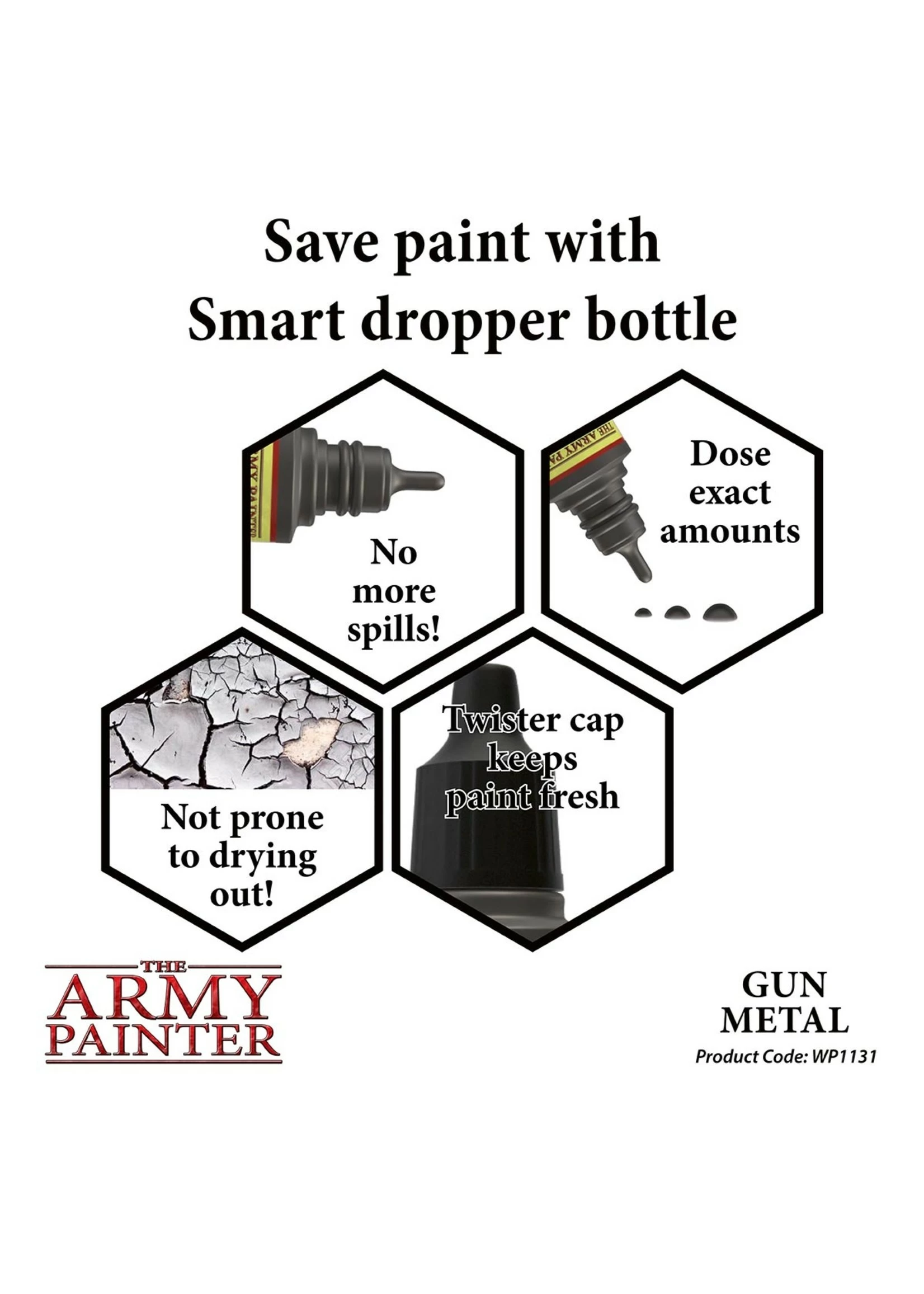 The Army Painter WP1131 - Gun Metal 18ml Metallic Paint - Image 3