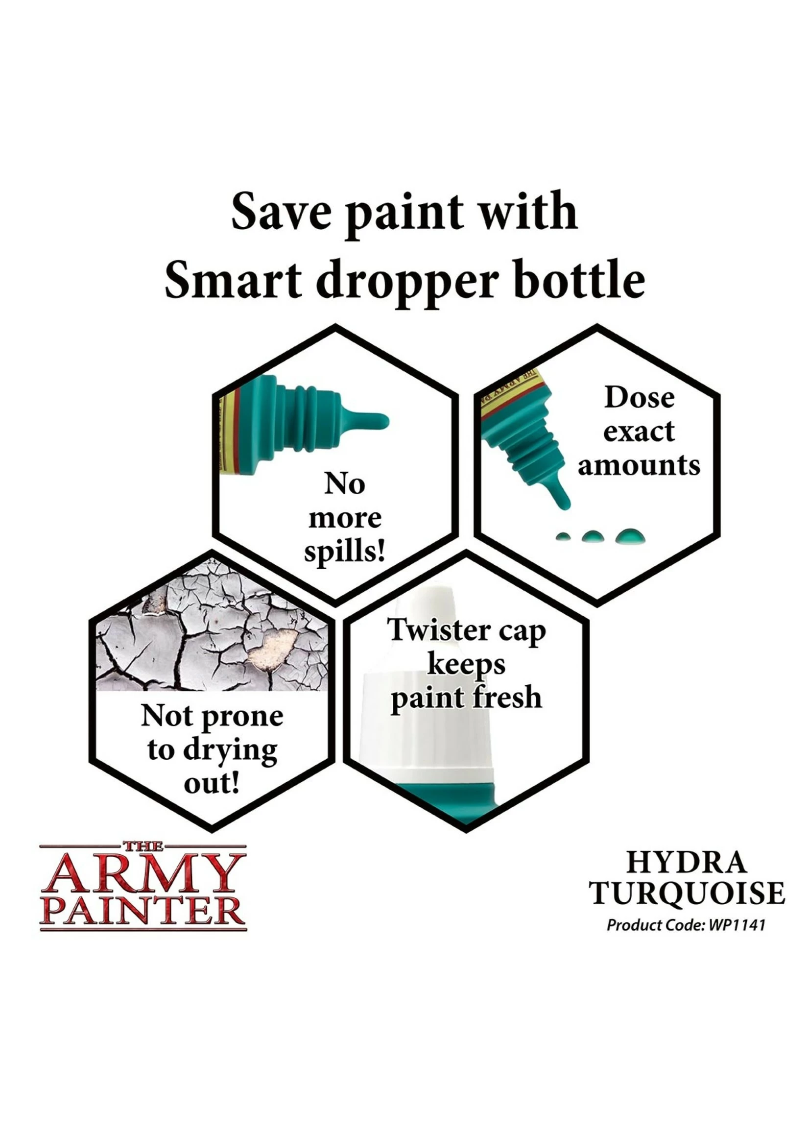 The Army Painter WP1141 - Hydra Turquoise 18ml Acrylic Paint - Image 3