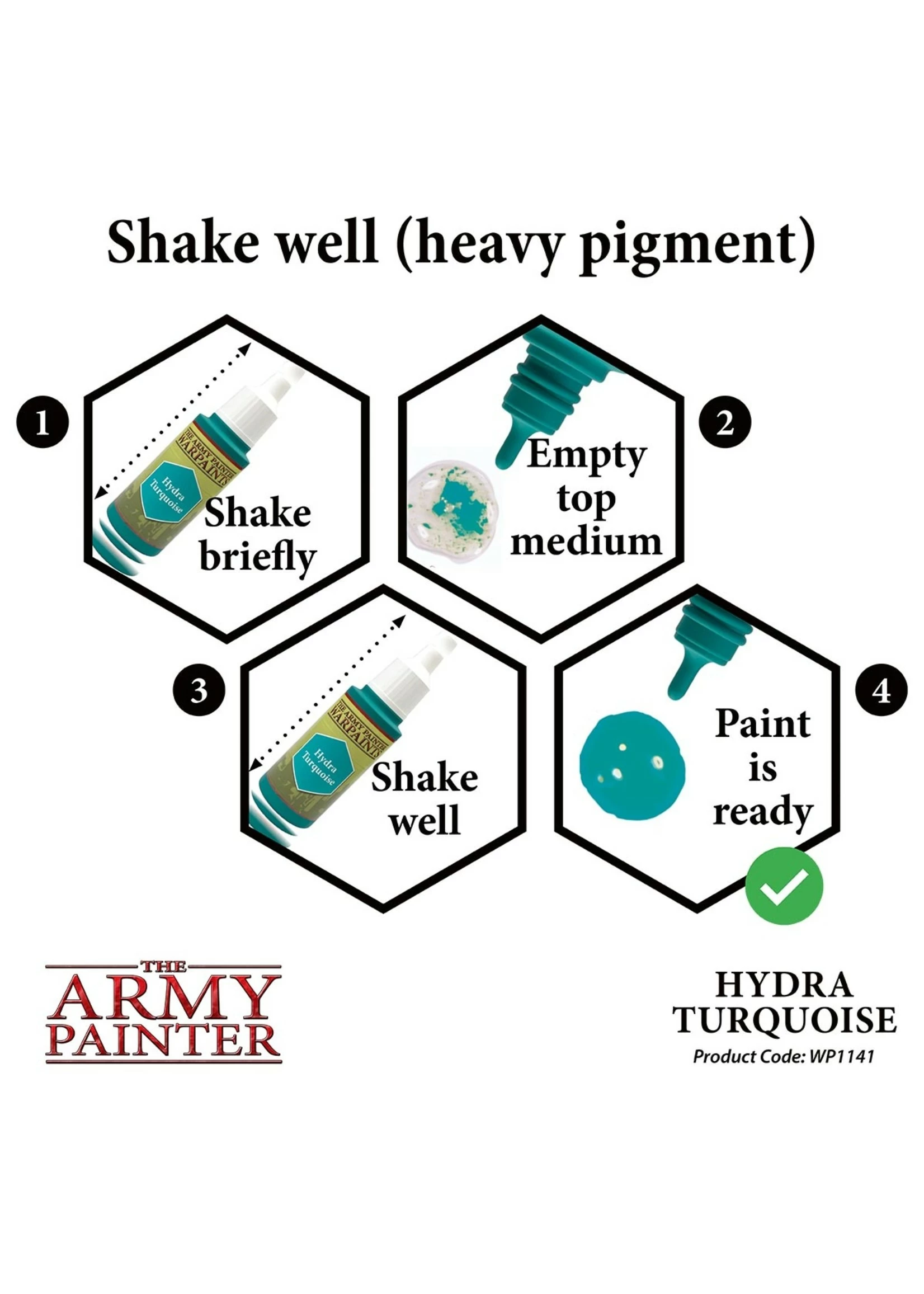 The Army Painter WP1141 - Hydra Turquoise 18ml Acrylic Paint - Image 5
