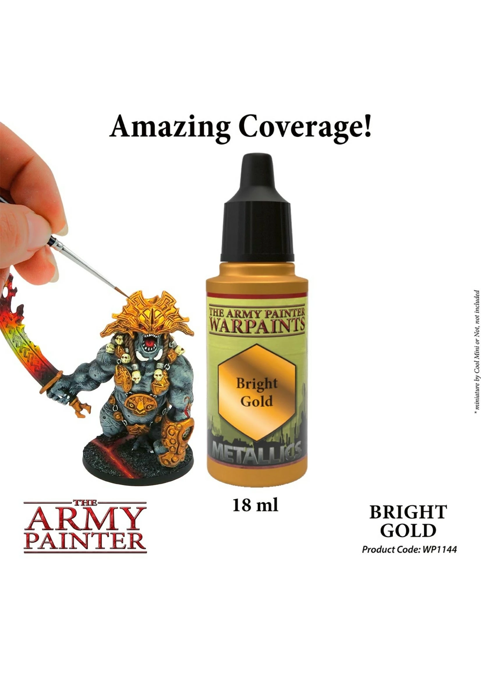 The Army Painter WP1144 - Bright Gold 18ml Metallic Paint - Image 2