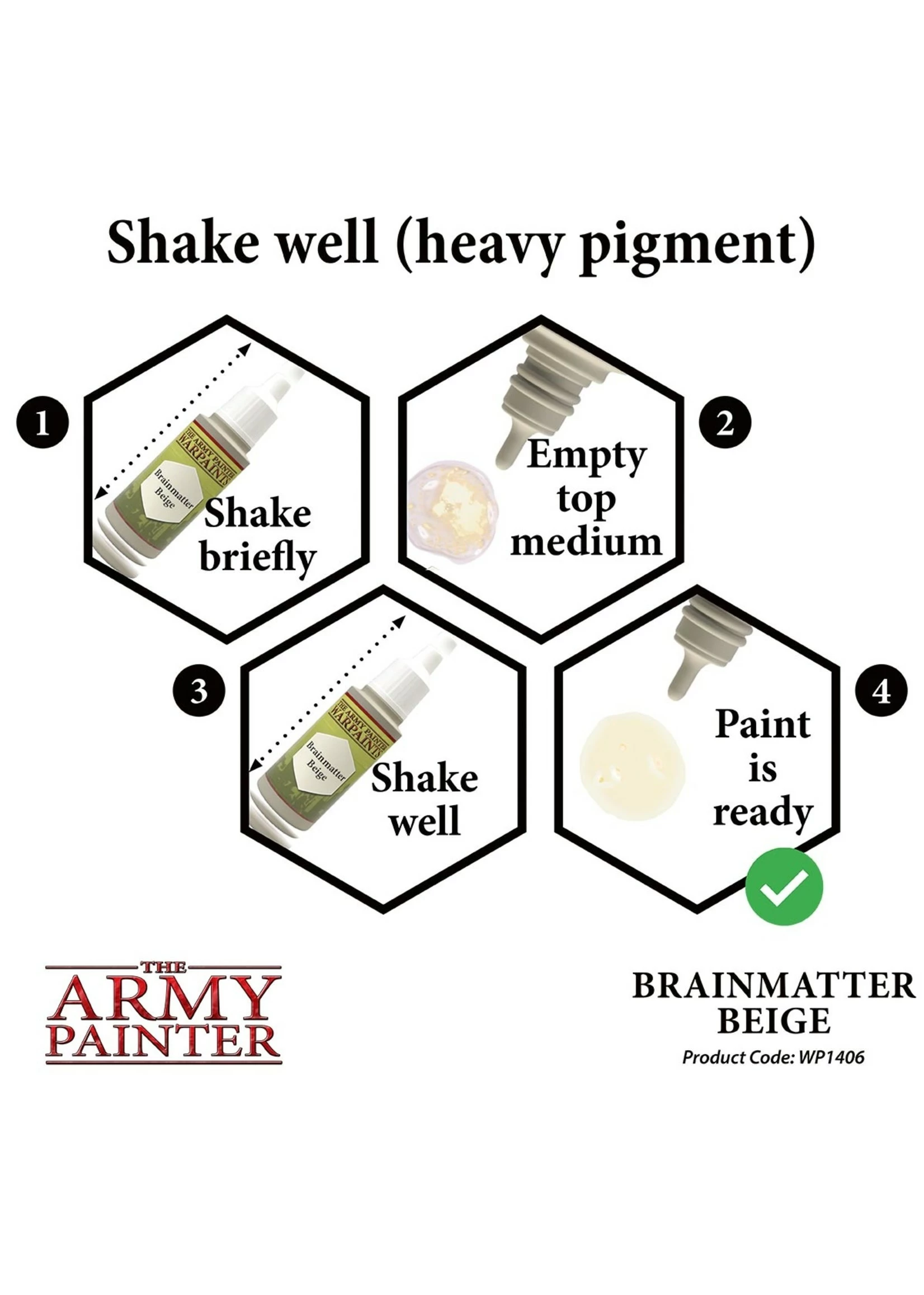 The Army Painter WP1406 - Brainmatter Beige 18ml Acrylic Paint - Image 5