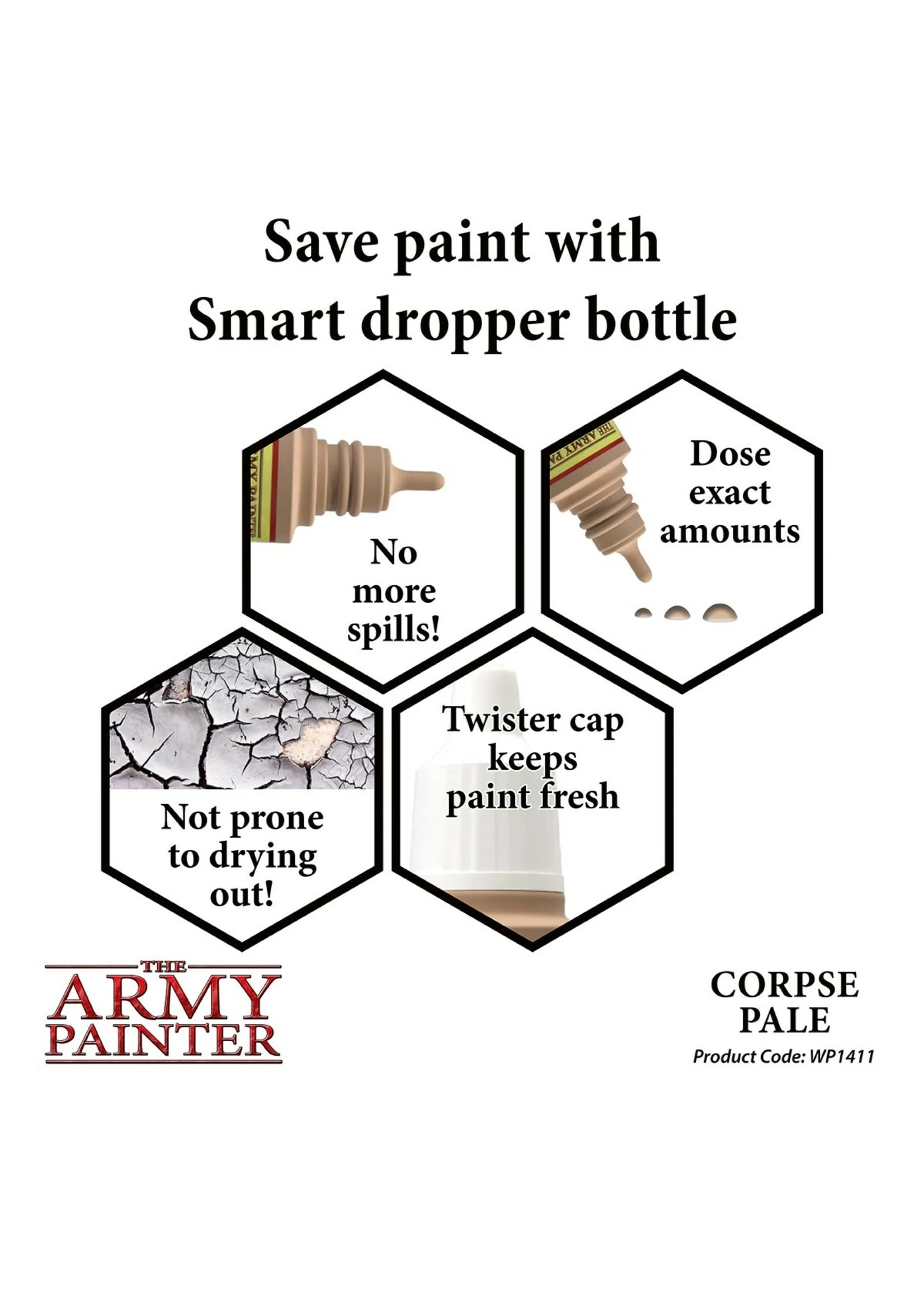 The Army Painter WP1411 - Corpse Pale 18ml Acrylic Paint - Image 3