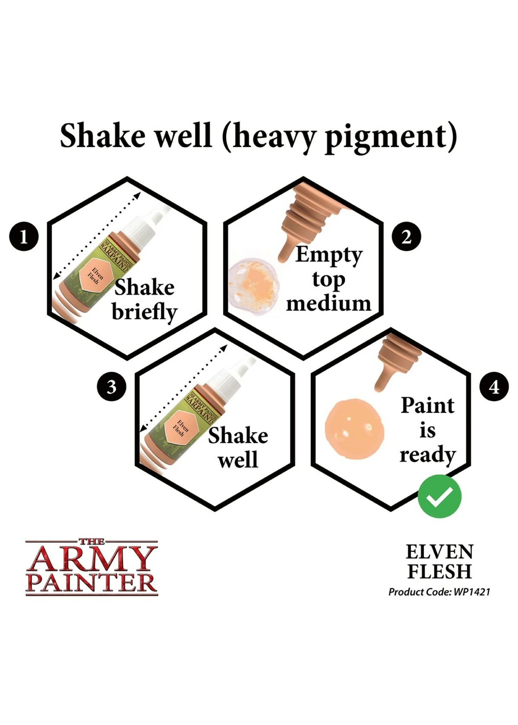 The Army Painter WP1421 - Elven Flesh 18ml Acrylic Paint - Image 5