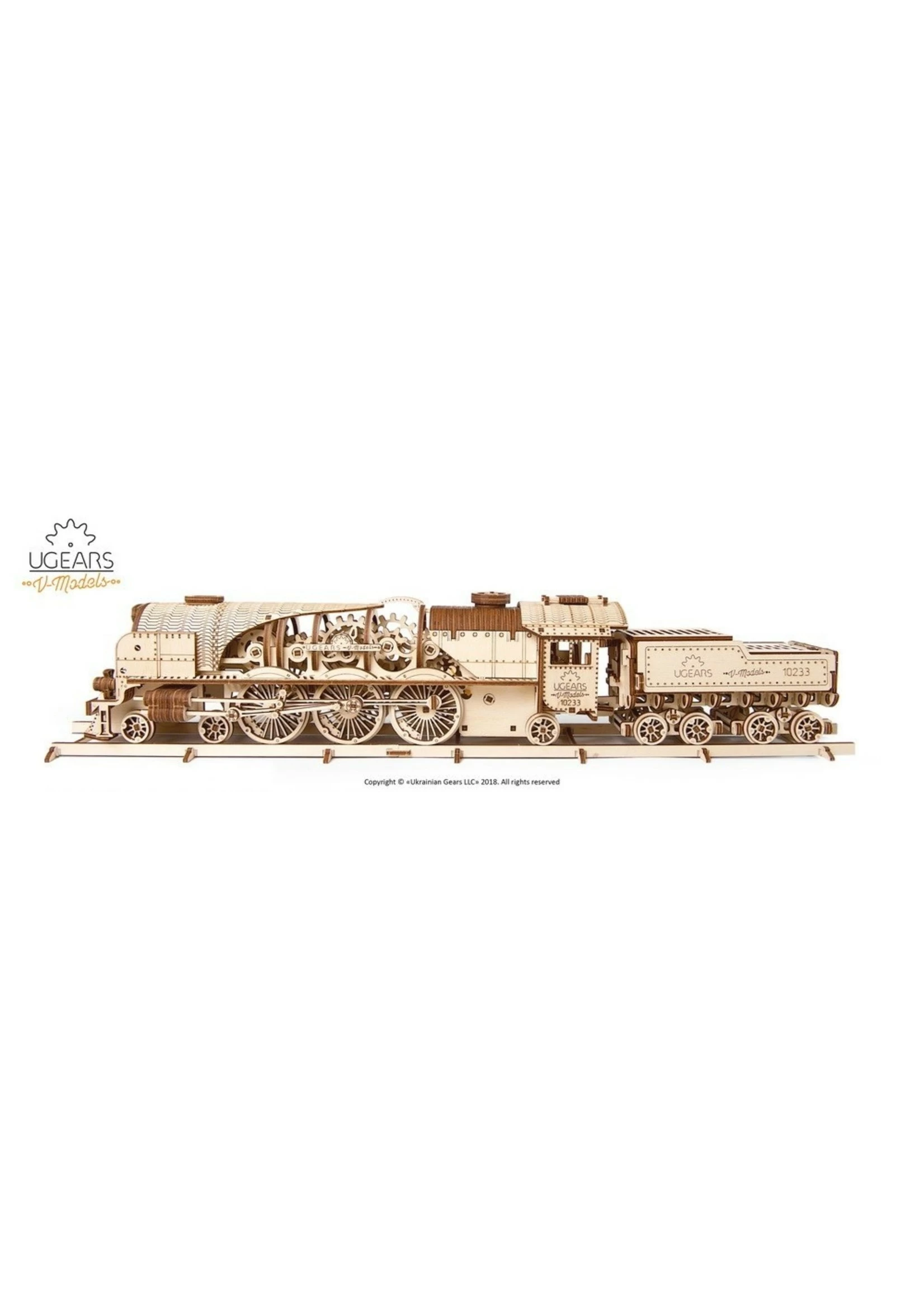 UGEARS V-Express Steam Train With Tender - Image 2
