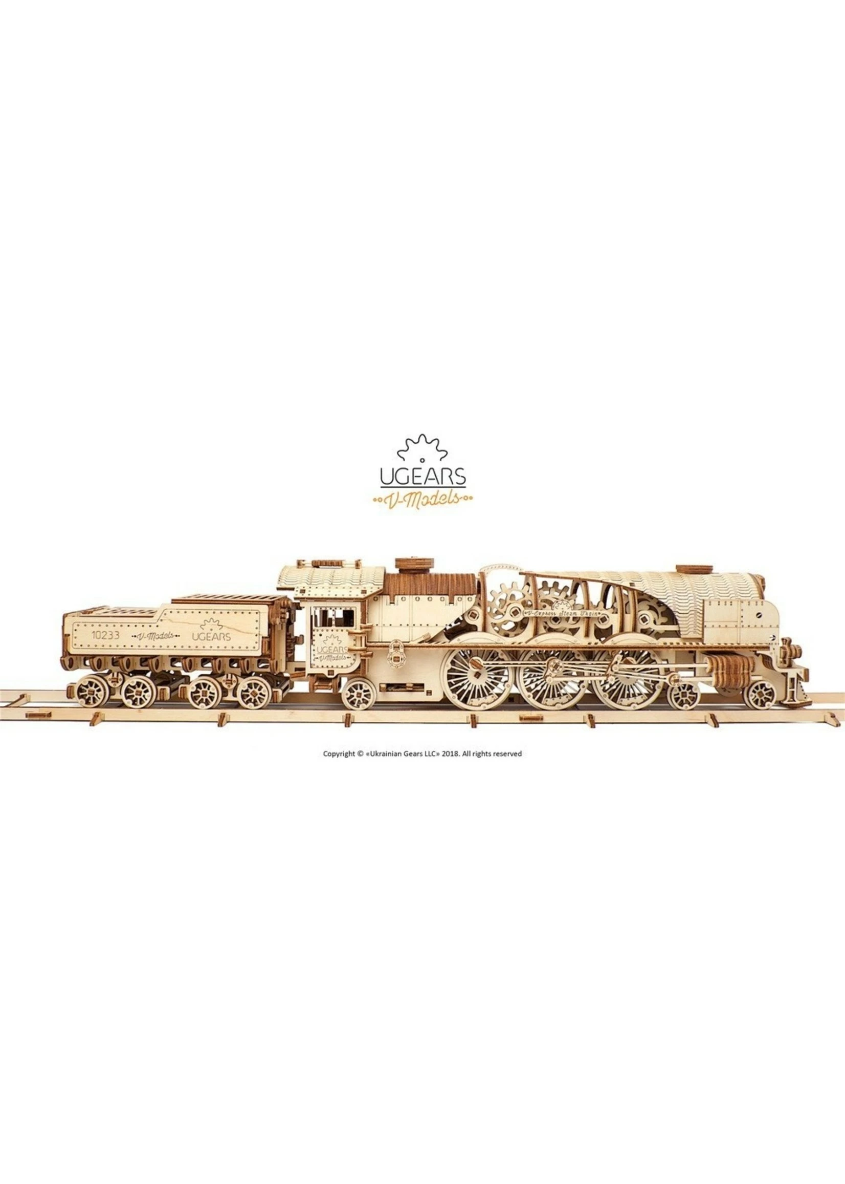 UGEARS V-Express Steam Train With Tender - Image 3