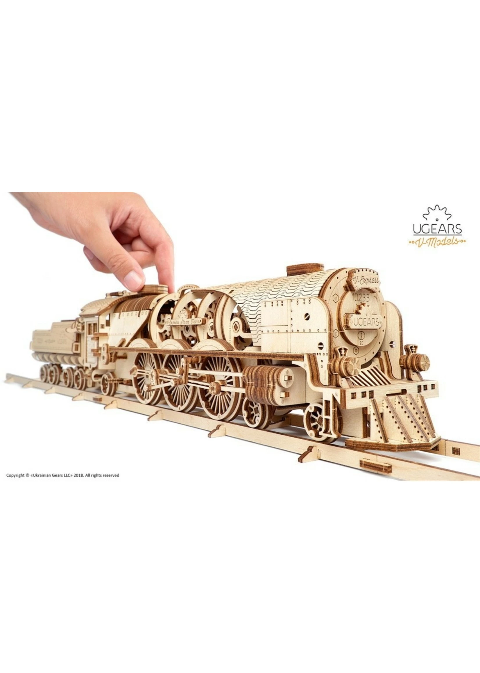 UGEARS V-Express Steam Train With Tender - Image 4