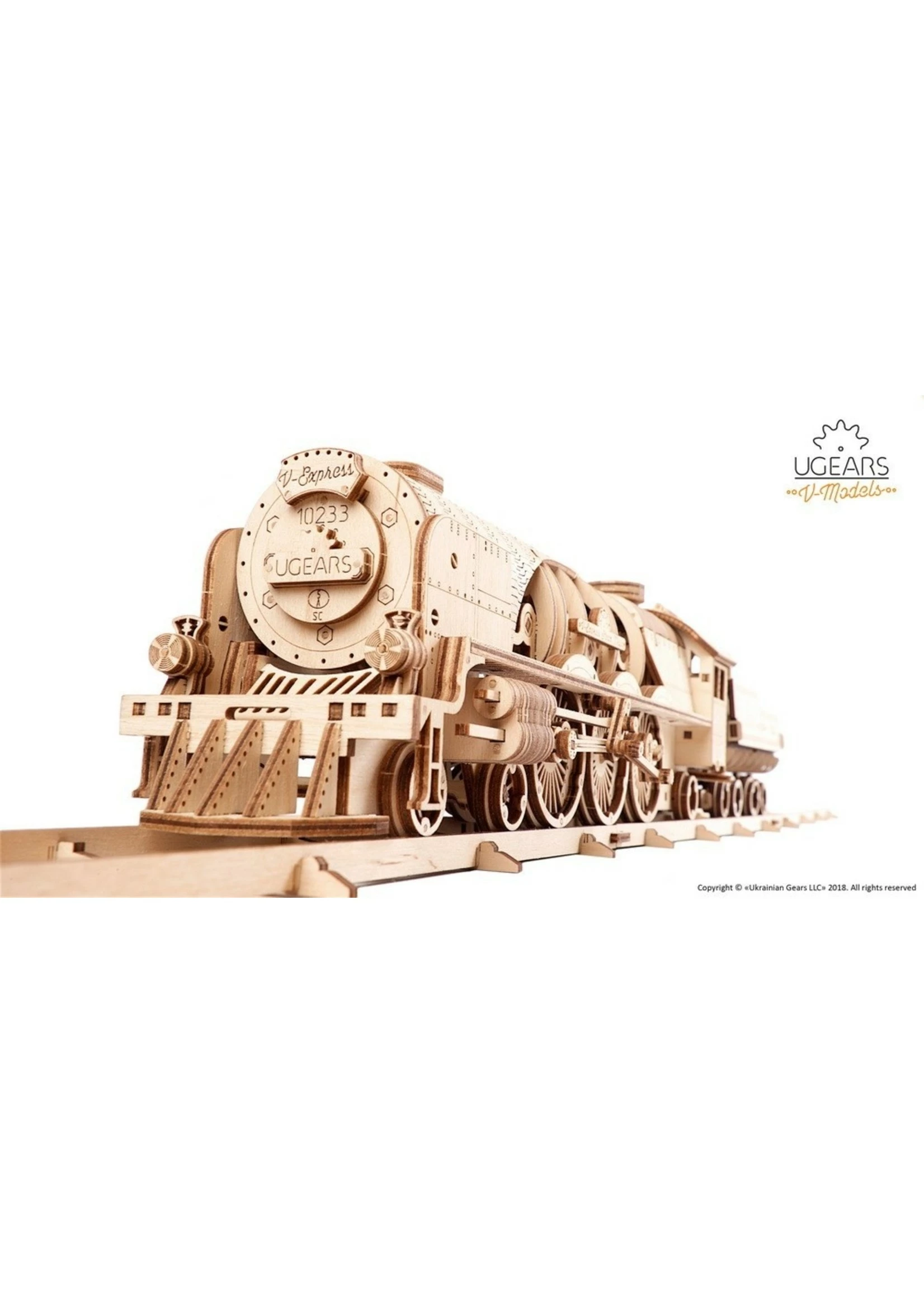 UGEARS V-Express Steam Train With Tender - Image 5