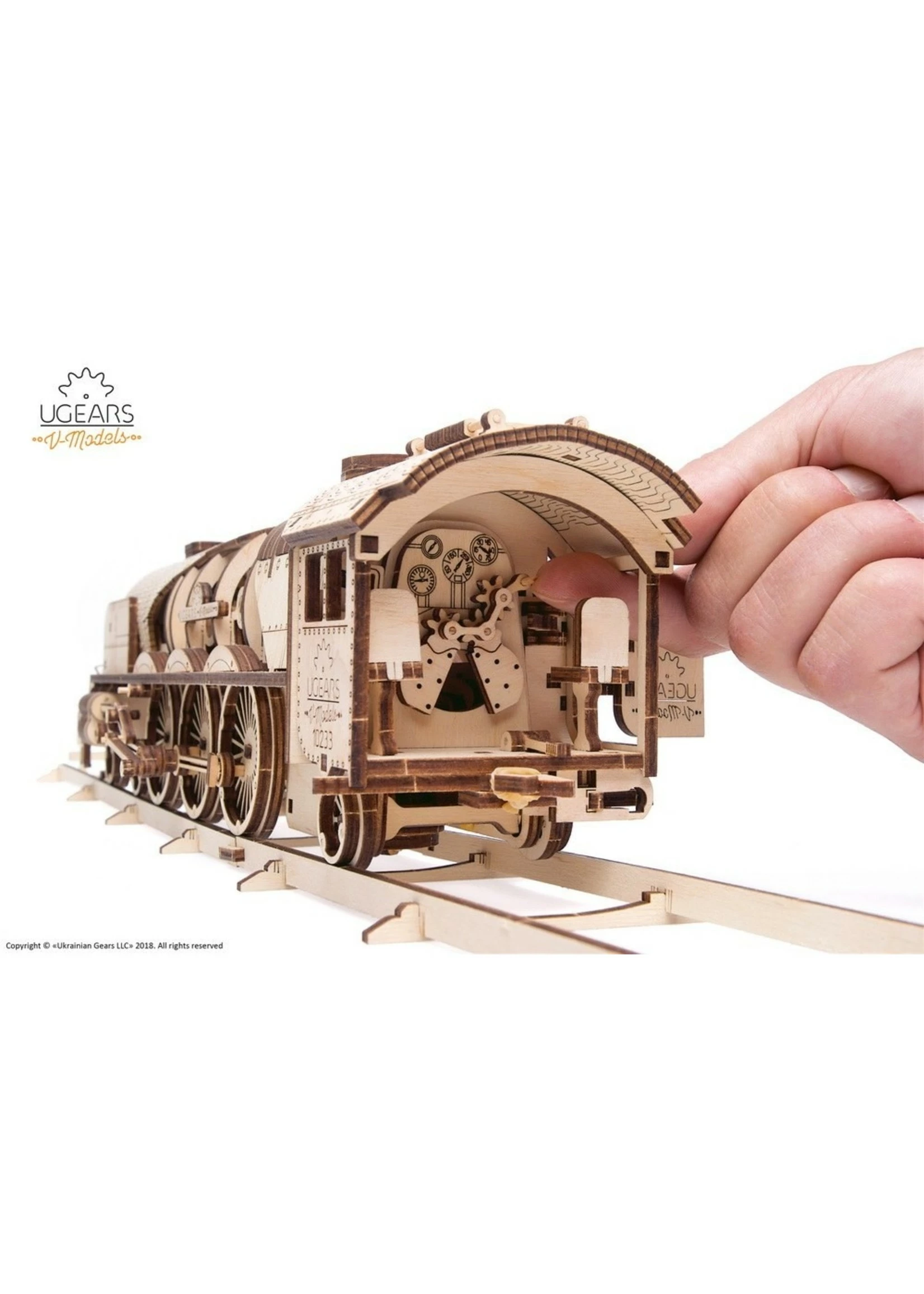 UGEARS V-Express Steam Train With Tender - Image 7