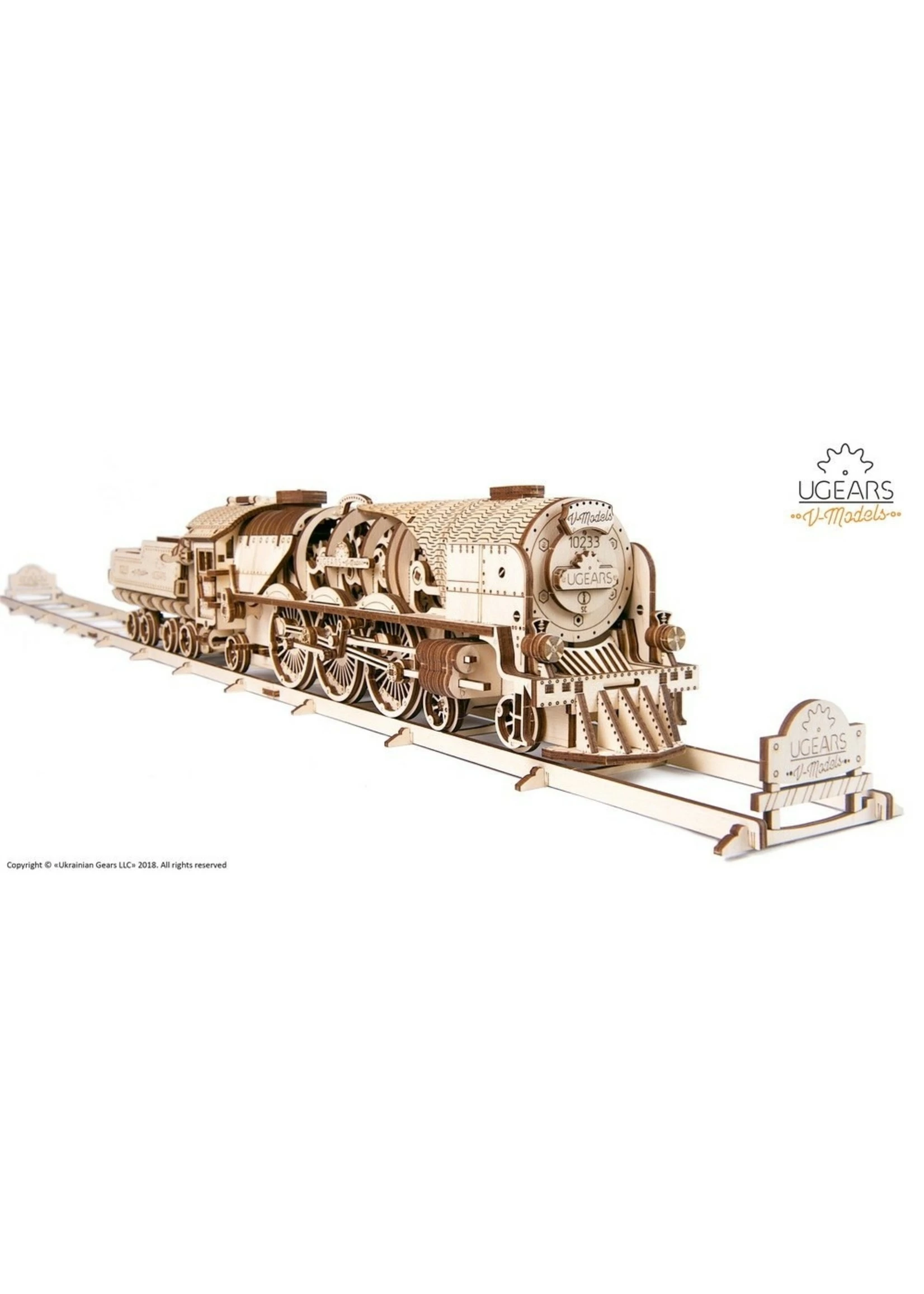 UGEARS V-Express Steam Train With Tender - Image 8