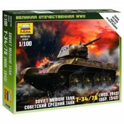 Zvezda 6159 - 1/100 Soviet T34/76 Mod 1942 Medium Tank