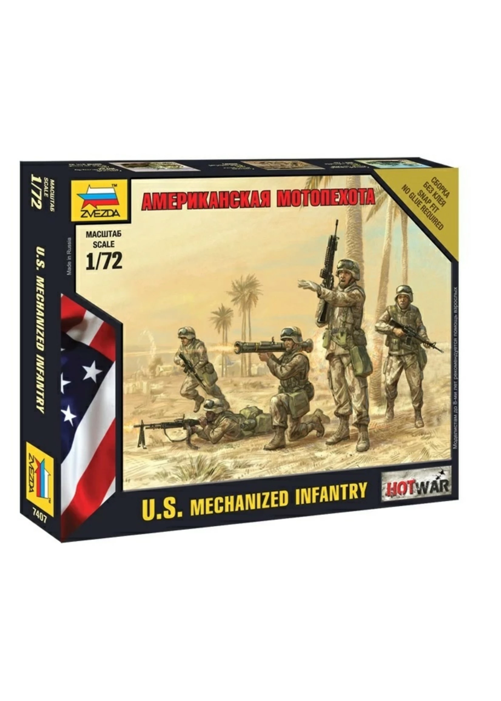 Zvezda 7407 - 1/72 U.S. Mechanized Infantry